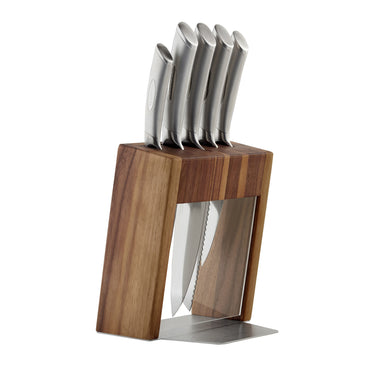 6 Piece Walnut Kalo Knife & Block Set